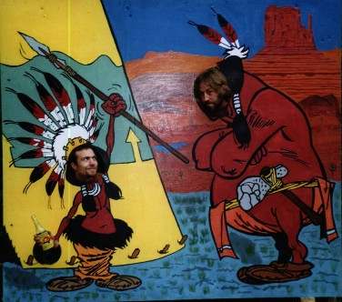 Rolf und Stefan von der Party-Crew auf der Fotowand. Grösserer Umfang von 22¾ KB